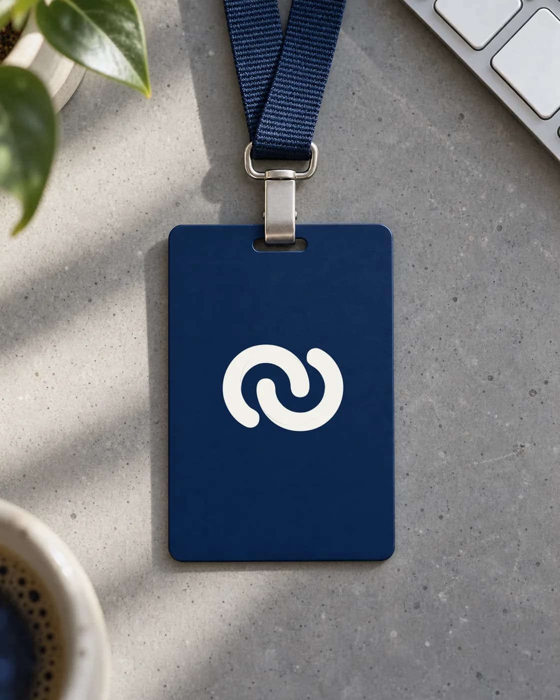 Badge et lanyard