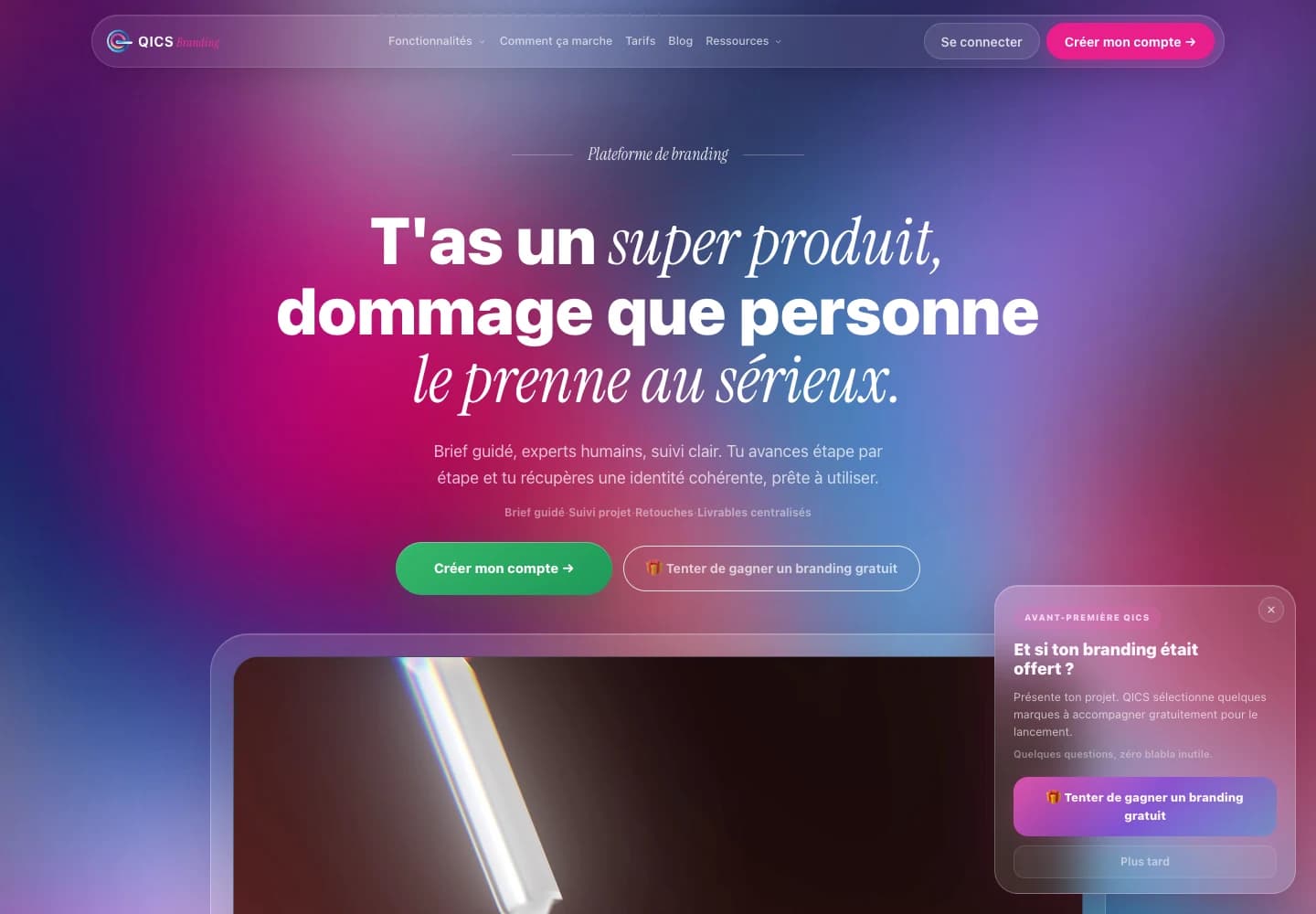 QICS Branding · Mettre une méthode derrière l’intuition.